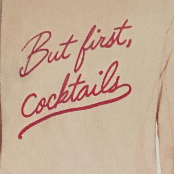 Ladies Crew Neck: But First Cocktail - Picture 3 of 4